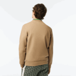 Men Lacoste V0ZN289 Beige CB8 Organic Brushed Cotton Sweatshirt - Image 3
