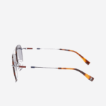 Men Lacoste V0ZN2913 Matte Silver 045 Oval Metal Novak Djokovic Collection Sunglasses - Image 4