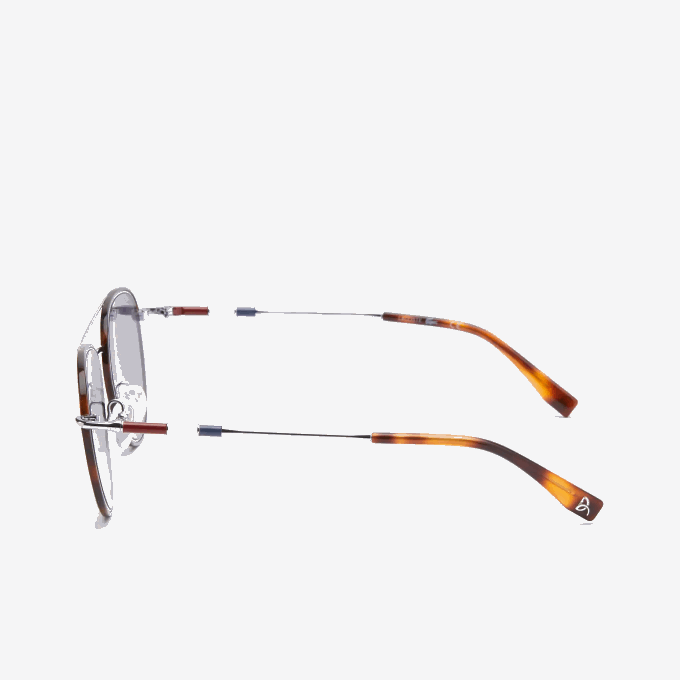 Men Lacoste V0ZN2913 Matte Silver 045 Oval Metal Novak Djokovic Collection Sunglasses - Image 4
