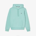 Men Lacoste V0ZN294 Mint LGF Organic Cotton Hooded Sweatshirt - Image 3