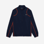 Men Lacoste V0ZN29 Navy Blue Orange XIG Tennis High Neck Jogger Set - Image 2