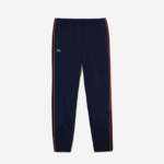 Men Lacoste V0ZN29 Navy Blue Orange XIG Tennis High Neck Jogger Set - Image 3