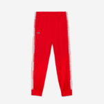 Men Lacoste V0ZN307 Red S5H Tennis Abrasion-Resistant Track Pants - Image 4
