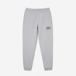 Men Lacoste V0ZN308 Grey Chine CCA Unbrushed Fleece Track Pants - Image 4