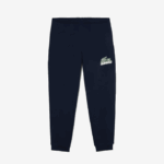 Men Lacoste V0ZN309 Navy Blue 166 Unbrushed Fleece Track Pants - Image 4