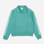 Men Lacoste V0ZN30 Green 3A4 Regular Fit Zipped Pique Sweatshirt - Image 4