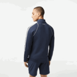 Men Lacoste V0ZN312 Blue White C9C Tennis x Daniil Medvedev Zipped Sweatshirt - Image 3