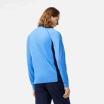 Men Lacoste V0ZN314 Navy Blue YD2 Golf Sweatshirt with Inset Crew Neck - Image 3