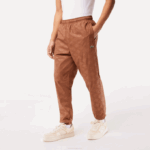Men Lacoste V0ZN317 Light Brown LFA Monogram Print Track Pants - Image 2