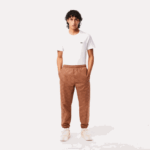 Men Lacoste V0ZN317 Light Brown LFA Monogram Print Track Pants