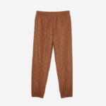 Men Lacoste V0ZN317 Light Brown LFA Monogram Print Track Pants - Image 4
