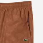 Men Lacoste V0ZN317 Light Brown LFA Monogram Print Track Pants - Image 5