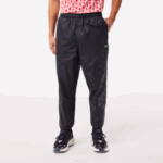 Men Lacoste V0ZN318 Black 031 Monogram Print Track Pants - Image 2
