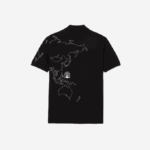 Men Lacoste V0ZN31 Black 031 Original L.12.12 Printed Organic Cotton Polo - Image 2