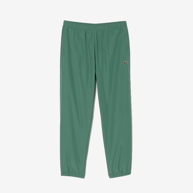 Men Lacoste V0ZN331 Khaki Green KX5 Regular Fit Water-Repellent Trackpants - Image 4