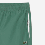 Men Lacoste V0ZN331 Khaki Green KX5 Regular Fit Water-Repellent Trackpants - Image 5