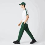 Men Lacoste V0ZN333 Green 132 Regular Fit Water-Repellent Trackpants - Image 2