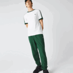 Men Lacoste V0ZN333 Green 132 Regular Fit Water-Repellent Trackpants