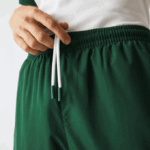 Men Lacoste V0ZN333 Green 132 Regular Fit Water-Repellent Trackpants - Image 4