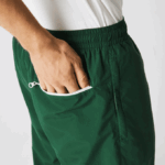 Men Lacoste V0ZN333 Green 132 Regular Fit Water-Repellent Trackpants - Image 8
