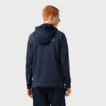 Men Lacoste V0ZN335 Blue XIE SPORT Zipped High-Neck Hooded Sweatshirt - Image 3