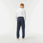 Men Lacoste V0ZN336 Blue KXE Waterproof Stretch Track Pants - Image 3