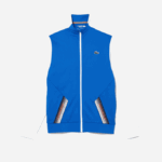 Men Lacoste V0ZN339 Blue White Blue AG1 Tennis Zipped Ripstop Sweatshirt - Image 2