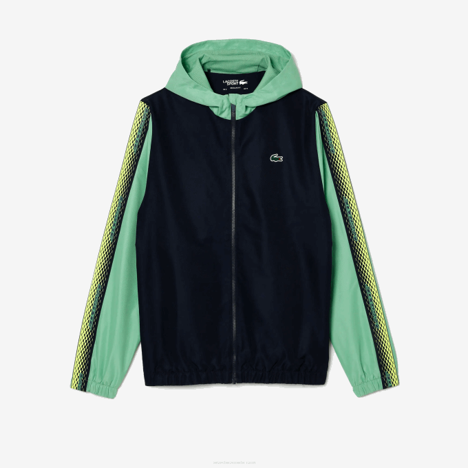 Men Lacoste V0ZN343 Navy Blue Green WTI Tennis Regular Fit Jogger Set - Image 7