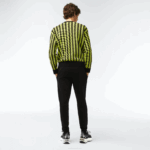 Men Lacoste V0ZN347 Black 031 Tapered Fit Fleece Trackpants - Image 3