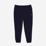 Men Lacoste V0ZN348 Navy Blue 166 Tapered Fit Fleece Trackpants - Image 5