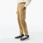 Men Lacoste V0ZN350 Beige CB8 Tapered Fit Fleece Trackpants - Image 2