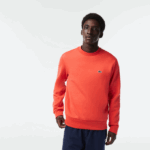 Men Lacoste V0ZN352 Orange 02K Organic Brushed Cotton Sweatshirt