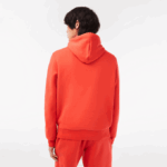 Men Lacoste V0ZN353 Orange 02K Organic Cotton Hooded Sweatshirt - Image 3