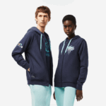 Men Lacoste V0ZN354 Blue KXE Sport Miami Open Edition Hoodie