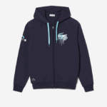 Men Lacoste V0ZN354 Blue KXE Sport Miami Open Edition Hoodie - Image 4