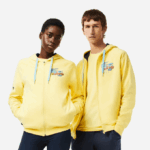Men Lacoste V0ZN355 Yellow 107 Sport Miami Open Edition Hoodie