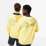 Men Lacoste V0ZN355 Yellow 107 Sport Miami Open Edition Hoodie - Image 3
