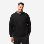 Men Lacoste V0ZN358 Black 031 Logo Collar Sweatshirt - Image 5