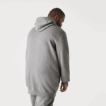 Men Lacoste V0ZN364 Grey Chine YRD Cotton Fleece Hoodie - Plus Size - Tall - Image 3