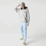 Men Lacoste V0ZN368 Grey Chine CCA Loose Fit Hooded Organic Cotton Sweatshirt - Image 6