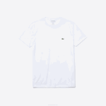 Men Lacoste V0ZN36 White 001 Crew Neck Pima Cotton Jersey T-Shirt - Image 4