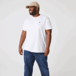 Men Lacoste V0ZN36 White 001 Crew Neck Pima Cotton Jersey T-Shirt - Image 6