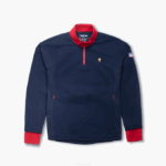 Men Lacoste V0ZN370 Navy Blue Red AJ2 SPORT Sweatshirt