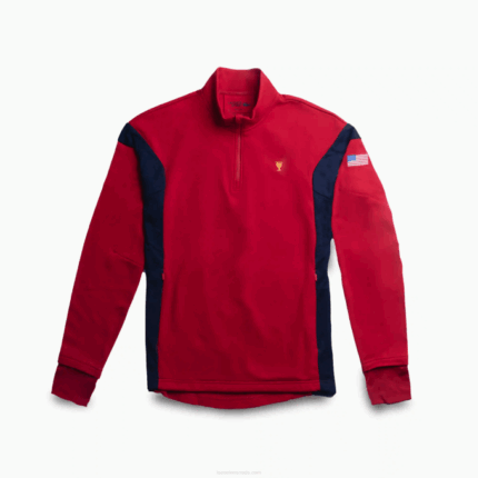 Men Lacoste V0ZN371 Red Navy Blue Red T61 SPORT Sweatshirt