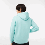 Men Lacoste V0ZN373 Mint LGF Kangaroo Pocket Fleece Zipped Sweatshirt - Image 3