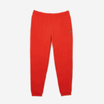 Men Lacoste V0ZN374 Orange 02K Tapered Fit Fleece Trackpants - Image 4
