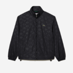 Men Lacoste V0ZN377 Black 031 Monogram Print Track Jacket