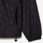 Men Lacoste V0ZN377 Black 031 Monogram Print Track Jacket - Image 3