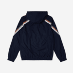 Men Lacoste V0ZN379 Navy Blue Orange White AG4 Tennis Recycled Polyester Hooded Jacket - Image 5
