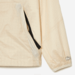 Men Lacoste V0ZN382 White Black AJ8 Short Zipped Hooded Jacket - Image 7